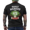 45Th Wedding Anniversary Baseball Couple Men's T-shirt Back Print