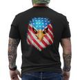 4Th Of July Patriotic Eagle Usa American Flag Boys Men's T-shirt Back Print