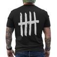 5Th Birthday Outfit 5 Years Old Tally Marks Anniversary Men's T-shirt Back Print