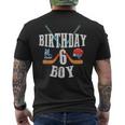 6 Geburtstag Junge Eishockey 6 Jahre Alt Geburtstag Squad Party T-Shirt mit Rückendruck