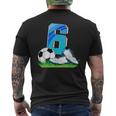 6Th Birthday Football Soccer 6 Years Old Boys Men's T-shirt Back Print