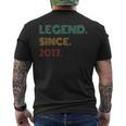 7 Years Old Legend Since 2017 7Th Birthday Men's T-shirt Back Print
