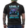 7Th Birthday Gamer 7 Years Old Bday Boy Seven Son Men's T-shirt Back Print