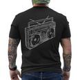 80S & 90S Old School Music Hip Hop Beatbox Boombox Men's T-shirt Back Print