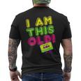 80S Birthday Party Retro Cassette Tape Dj 40 50 60 Years Old Men's T-shirt Back Print