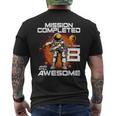 8Th Birthday Astronaut 8 Years Old Outer Space Birthday Men's T-shirt Back Print