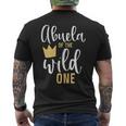 Abuela Of The Wild One 1St Birthday First Thing Matching Men's T-shirt Back Print