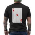 Ace Of Hearts Playing Cards Halloween Costume Deck Of Cards Mens Back Print T-shirt