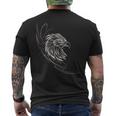 Adler Mit Fineline Tribal Adlerkopf Tattoo Für Animal Lover T-Shirt mit Rückendruck