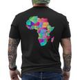 Africa Map With Boundaries And Countries Names Men's T-shirt Back Print
