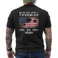 Airborne Infantry Paratrooper American Flag He Is My Hero Mens Back Print T-shirt