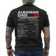 Albanian Dad Nutrition Facts National Pride Fathers Day Men's T-shirt Back Print