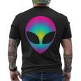 Alien Head Cool Party Club Tie Dye Men's T-shirt Back Print