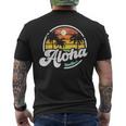 Aloha Hawaii Hawaiian Island Vacation Palm Trees Beach Men's T-shirt Back Print