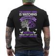 Alzheimer's Awareness Love Support Purple Ribbon Month Men's T-shirt Back Print