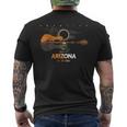 America Guitar Total Solar Eclipse 2024 Arizona Men's T-shirt Back Print