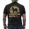 American Akita Mom Retro Vintage American Akita Men's T-shirt Back Print