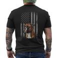 American Flag Usa Patriot Boxer Dog Dad Men's T-shirt Back Print