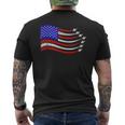 American Patriotic Fighter Jets Usa Flag Waving 4Th Of July Men's T-shirt Back Print