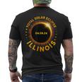 American Total Solar Eclipse April 8 2024 Illinois Totality Men's T-shirt Back Print