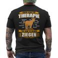 Andere Gehen Zur Therapie Ich Gehe Zu Meinen Ziegen Black T-Shirt mit Rückendruck