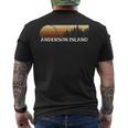 Anderson Island Wa Vintage Evergreen Sunset Eighties Retro Men's T-shirt Back Print