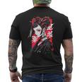 Anime Manga Cyberpunk Aesthetic Techwear Harajuku Punk Black T-Shirt mit Rückendruck