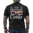 Our Anniversary Cruise Matching Cruise Ship Boat Vacation Men's T-shirt Back Print
