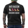 Anti Rassism Unicorn Squad No Racism Anti-Racism T-Shirt mit Rückendruck