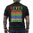 Never Apologize For Your Blackness Black History Month Men's T-shirt Back Print