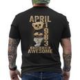 April 1983 41Th Birthday 2024 41 Years Of Being Awesome Men's T-shirt Back Print