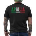 Aprilia Città Italiana Bandiera Italia Maglietta S T-Shirt mit Rückendruck