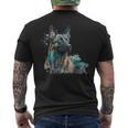 Aquarell Splash Dutchie Hollandse Herder Dutch Shepherd T-Shirt mit Rückendruck