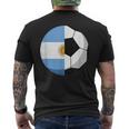 Argentinien Flagge Fußball Kinder Fußball Papa Sport T-Shirt mit Rückendruck