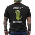 Armbar Me Impossible Trex Dinosaur Vintage Jiu Jitsu Men's T-shirt Back Print