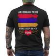 Armenian Pride Runs Deep In My Veins Armenian Roots Men's T-shirt Back Print