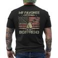 Army Veterans Day My Favorite Veteran Is My Boyfriend Men's T-shirt Back Print