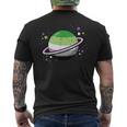 Asexual Aromantic Space Planet Vintage Men's T-shirt Back Print