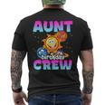 Aunt Birthday Crew Outer Space Planets Galaxy Bday Party Men's T-shirt Back Print