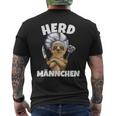 'Aus Meerkat Wird Herdmännchen Wortspiel Cooking Outfit Black T-Shirt mit Rückendruck