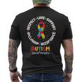 Autism Awareness Respect Love Support Acceptance Inclusion Men's T-shirt Back Print