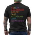 Autism Awareness Support Care Acceptance Accept Understand Men's T-shirt Back Print