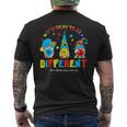 Autism Awareness Three Gnomes Autism It's Ok To Be Different Men's T-shirt Back Print
