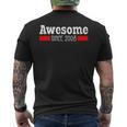 Awesome Since 2008 14 Years Old 14Th Birthday Vintage Men's T-shirt Back Print