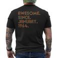 Awesome Since January 1964 Vintage 60Th Birthday Men's T-shirt Back Print