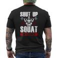 Awesome Shut Up And Squat No Excuses Gym Lifting Mens Back Print T-shirt