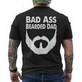 Bad Ass Bearded Dad Beard Fathers Day Men's T-shirt Back Print