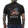 Bandera De Europa Banderas Europeas Mapa De Europa Mapas Europeos Camiseta Hombre Estampado Espalda