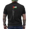 Bandera De Palestina Elegante Bandera Patriótica Palestina Camiseta Hombre Estampado Espalda