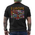 Banderas De Europa Europaiajes Mundial Geografía País Banderas Sudadera Camiseta Hombre Estampado Espalda